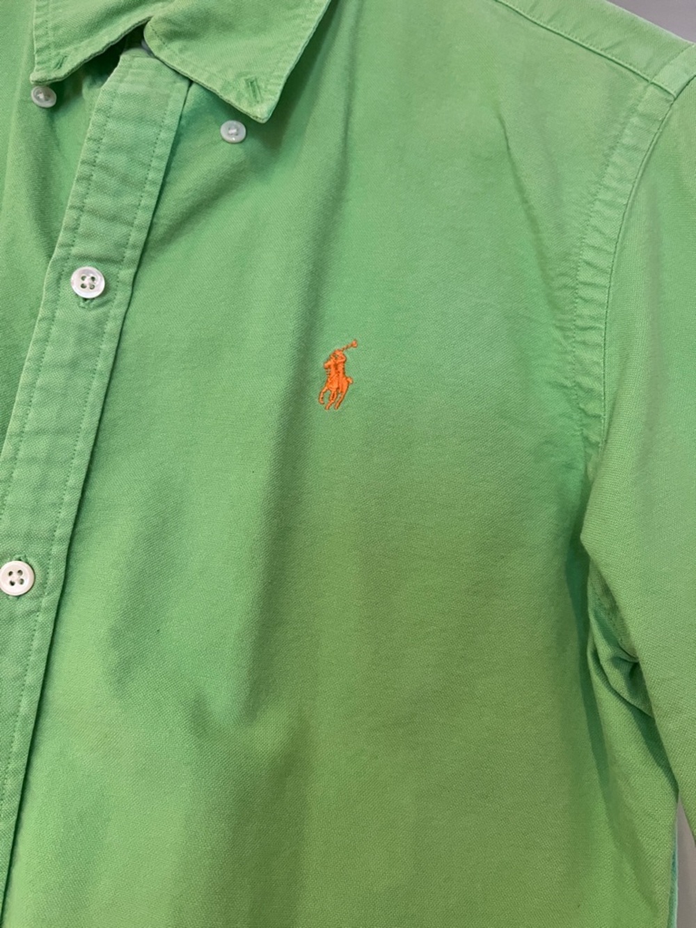 Ralph Lauren Green Oxford Button-Down Shirt - Picture 2 of 2
